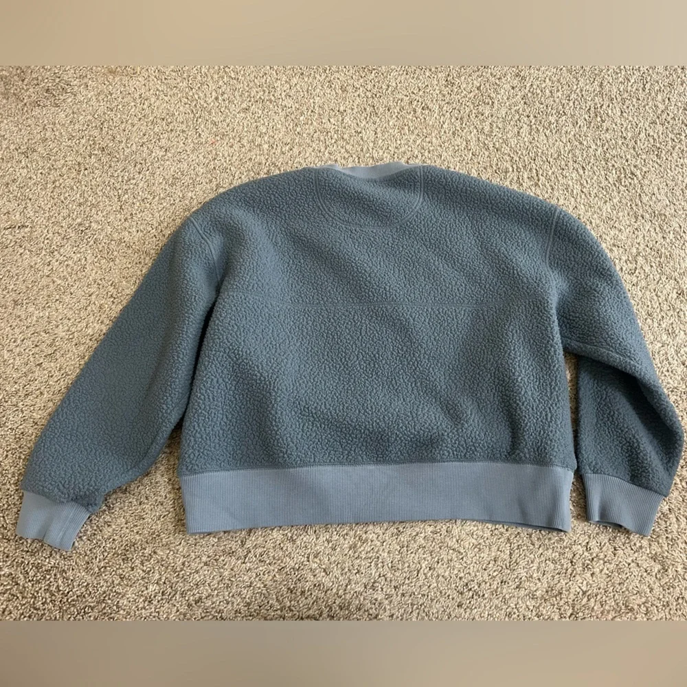 Everlane ReNew Fleece Oversized Crewneck Sweatshirt Women's Size Medium Blue - Picture 3 of 12